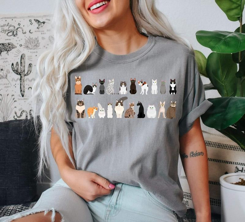 Cat Breeds Animal Lover T-Shirtstyle{n002}3 T-Shirts, Hoodie, Sweatshirt | HypeCrazeTee.com
