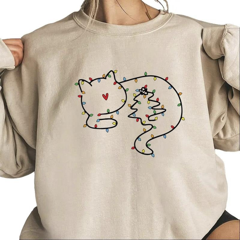Cat Funny Cats Lights Cat Owner Mom Cotton Womenswear T-Shirts, Hoodie, Sweatshirt
