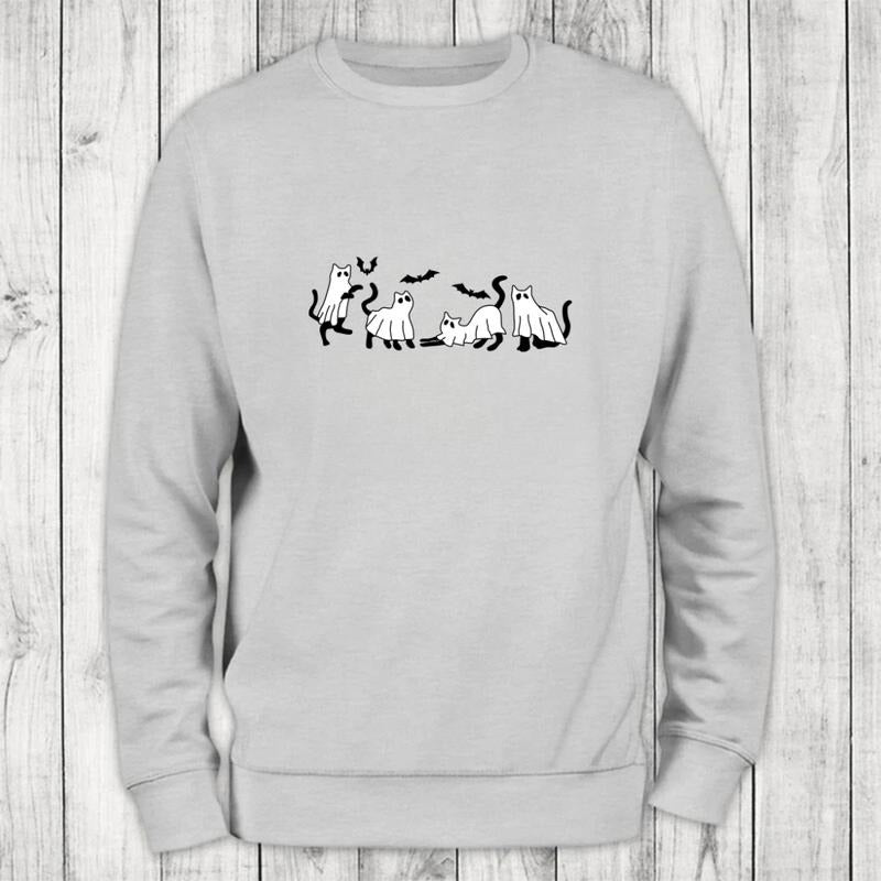Cat Ghosts Sweatshirt T-Shirts, Hoodie | HypeCrazeTee.com