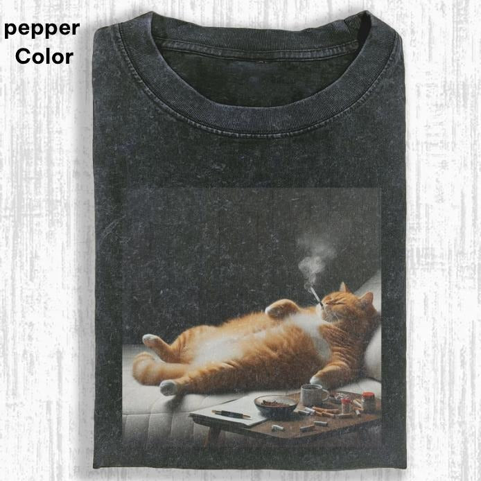 Cat Smoking Funny T-shirt, CAT SELFIE T-SHIRT, FUNNY CUTE CAT, funny shirts for women, Womenswear Cotton Top Hoodie,...