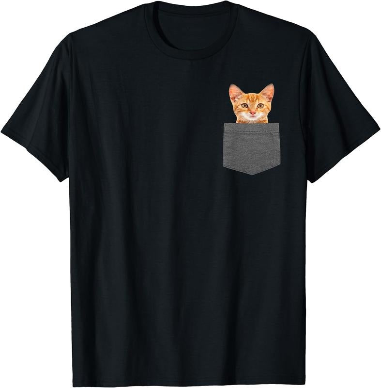 Cat in Pocket Shirt for Boys, Girls, Women, Men Gift T-Shirt Hoodie, Sweatshirt | HypeCrazeTee.com