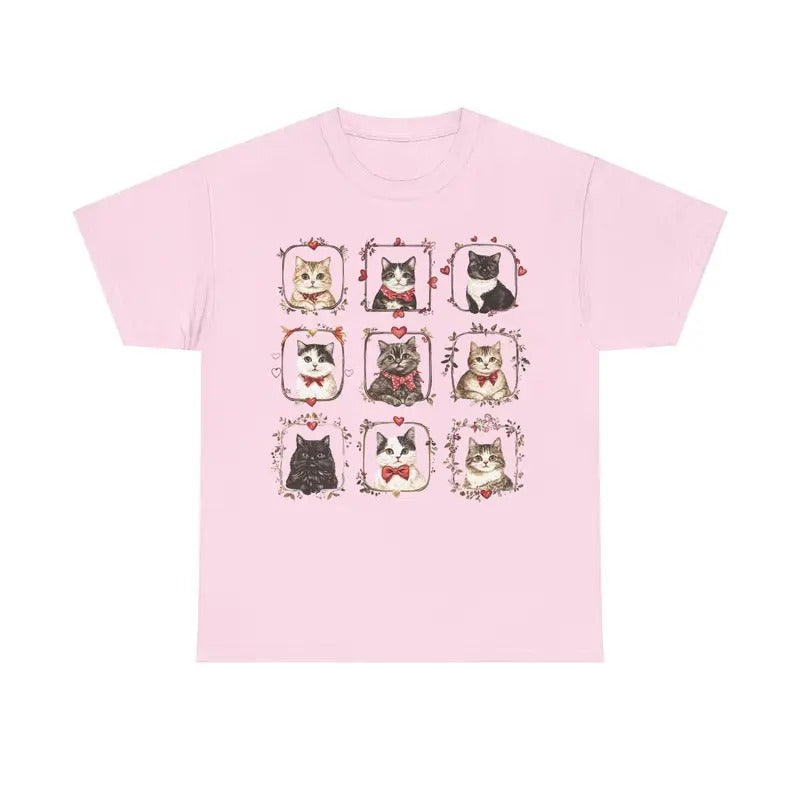 Cats Valentine Shirt Gildan, Cat Valentine's Day Women's Tee, Cat Lover Women's Tshirt Plus Sizes Hoodie, Sweatshirt