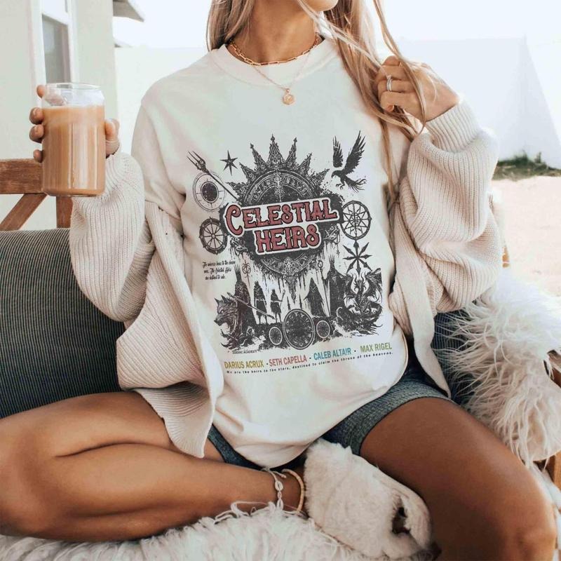 Celestial Heirs T-Shirt Zodiac Academy, Darius Acrux Caleb Altair Max Rigel Seth Capella Vega Twins Professor Lance Orion...