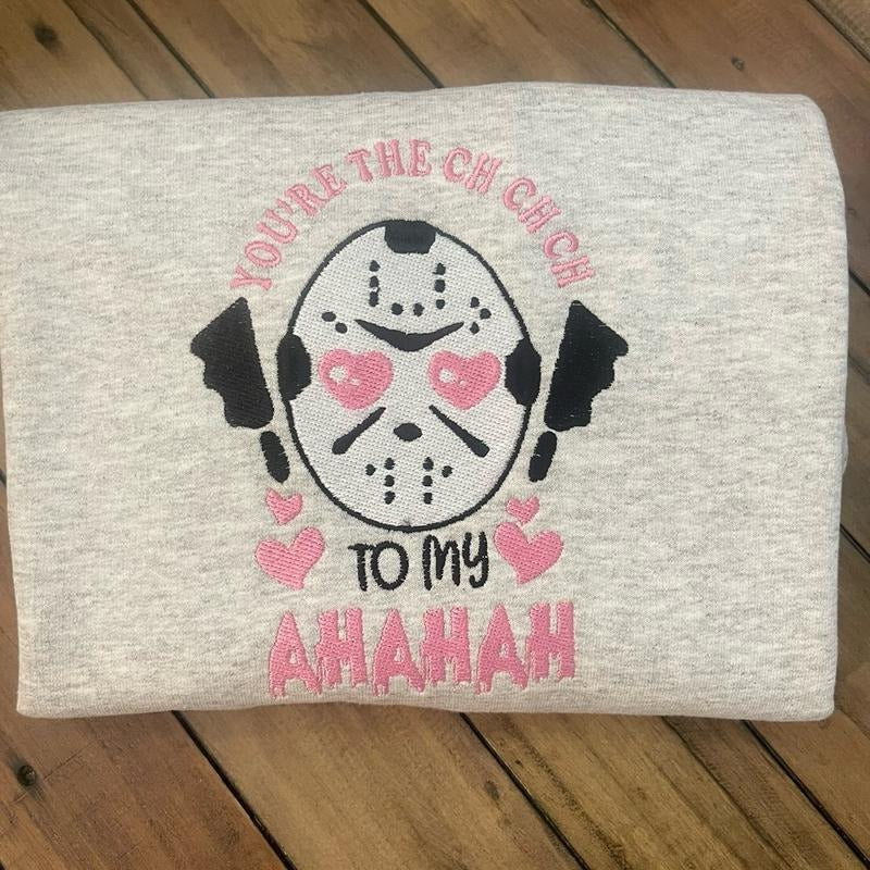 Ch ch ch valentine embroidered sweatshirt T-Shirts, Hoodie | HypeCrazeTee.com