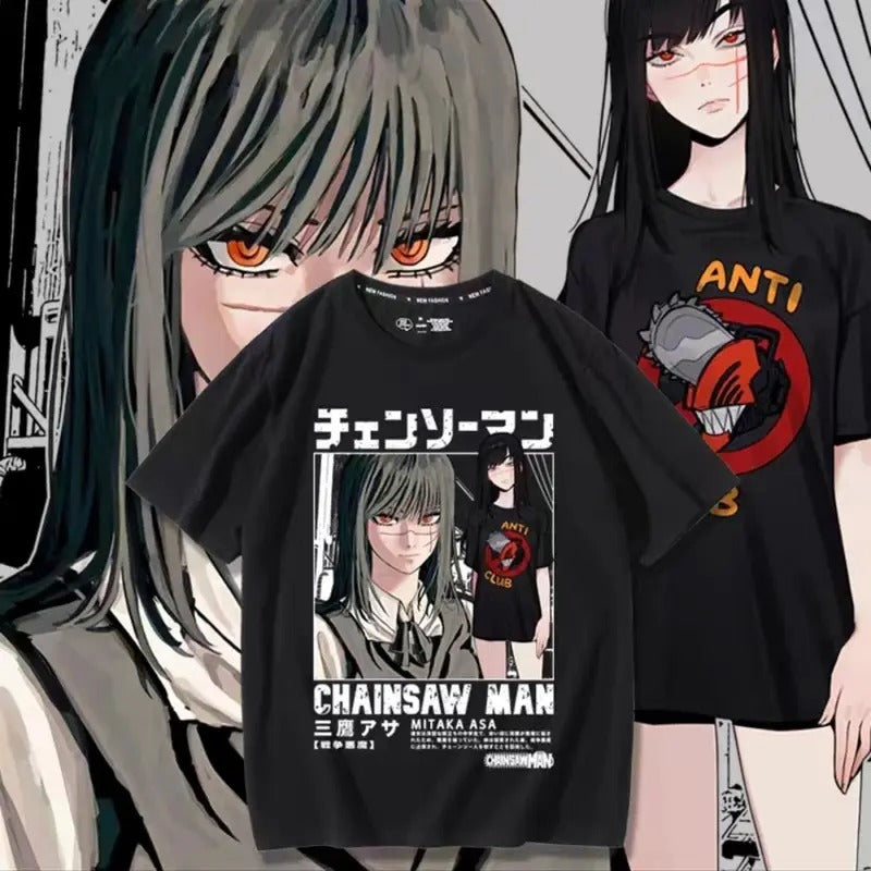 Chainsaw Man Mitaka Asa Tee | Chainsaw man Anime Tshirt Hoodie, Sweatshirt | HypeCrazeTee.com
