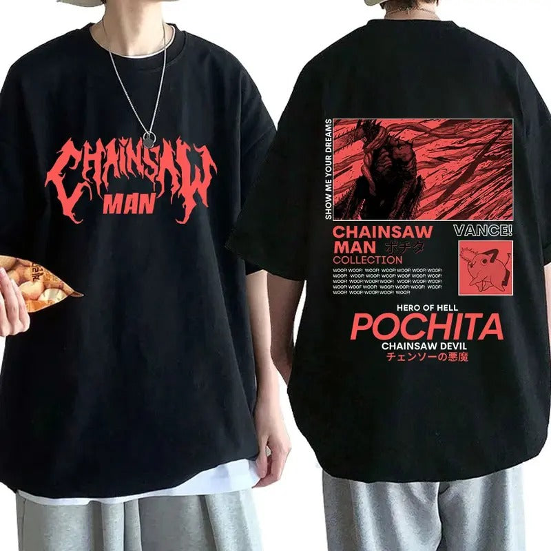 Chainsaw Man Pochita T-shirt | Chainsaw man Anime Tshirt Hoodie, Sweatshirt | HypeCrazeTee.com