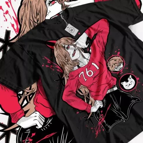 Chainsaw Man T-Shirt Devil Anime Japanese Manga Chainsaw Man Denji Power Shirt Hoodie, Sweatshirt | HypeCrazeTee.com