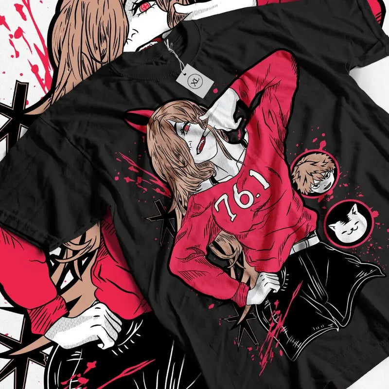 Chainsaw Man T-Shirt S-4XL Devil Anime Japanese Manga Chainsaw Man Denji Power Shirt Hoodie, Sweatshirt | HypeCrazeTee.com