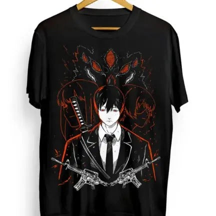 Chainsaw Man T-Shirt,Anime Manga Denji T-Shirt, Aki Power T-Shirt,Black T-shirt Hoodie, Sweatshirt | HypeCrazeTee.com