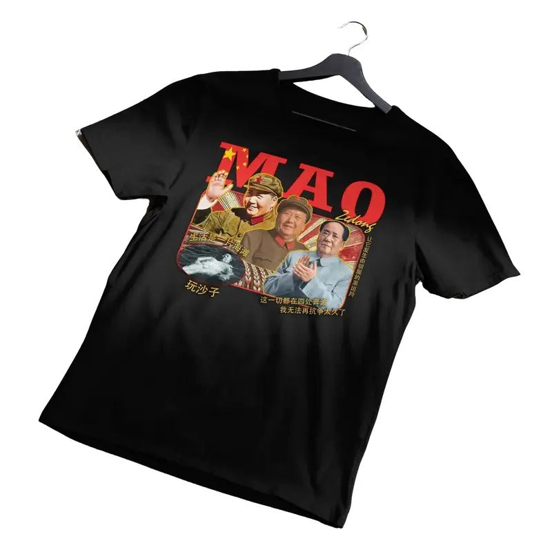 Chairman Mao Shirt  Mao Zedong Shirt  China tee  Communist Shirt, Fashion Cotton, Full Colors, Full Sizes, For Men, For...