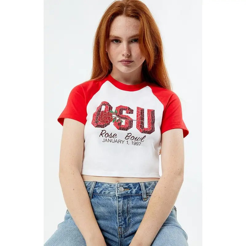 Champion Women's x Rose Bowl OSU Rally Ringer T-Shirt Hoodie, Sweatshirt | HypeCrazeTee.com