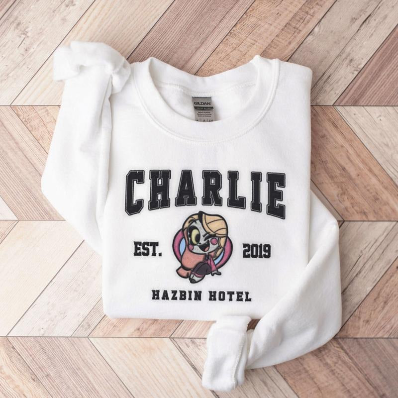 Charlie Character Embroided shirt, Hazbin Hotel Characters Embroidered Shirt, Cartoon Merch, , Animated Series...