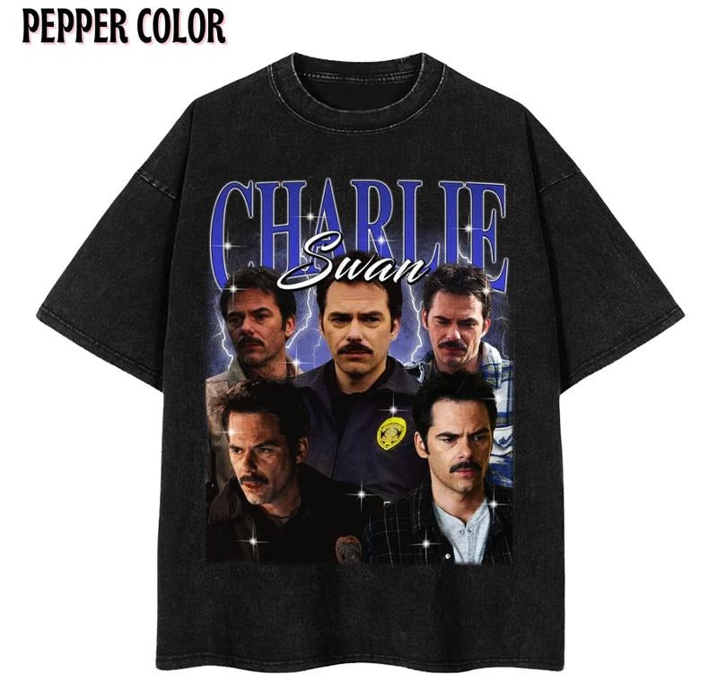 Charlie Swan Vintage 90's shirt, Billy Burke Fan Made Tee, Bootleg Fans Washed Graphic Homage T-shirt, Gift For Women and...