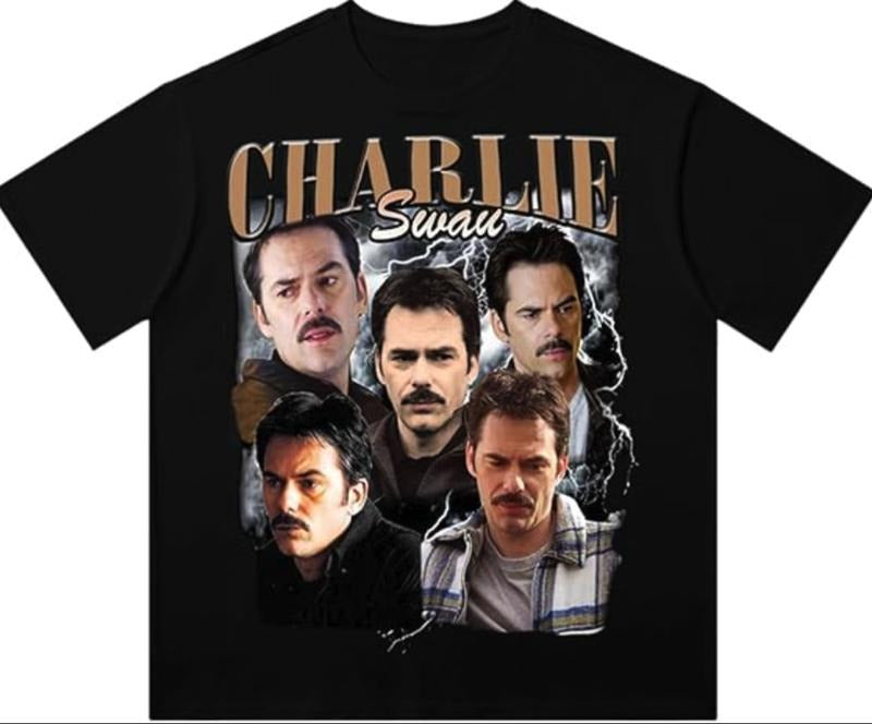 Charlie Swan Vintage 90s T-Shirt Merch Men Short Sleeve Women Funny Tee Unisex Tops Womenswear Streetwear Hoodie, Sweatshirt
