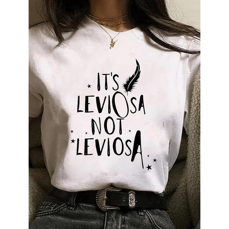 Charming and Nostalgic T - Shirt: Make a Statement with a Magical Quote and Feather Graphic