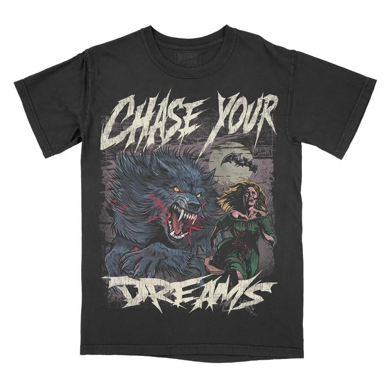 Chase Your Dreams Comfort Colors Werewolf Unisex T-shirt Gothic Alternative Fashion Hoodie, Sweatshirt | HypeCrazeTee.com