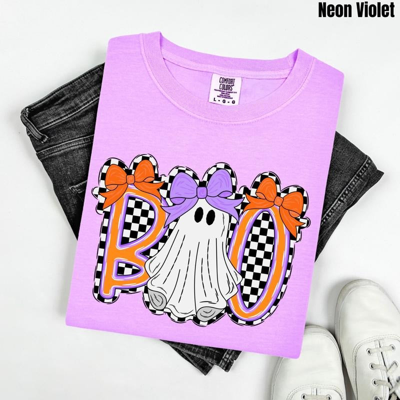 Checker Ghost BOO Comfort Colors T-Shirt 'NLB' Hoodie, Sweatshirt | HypeCrazeTee.com