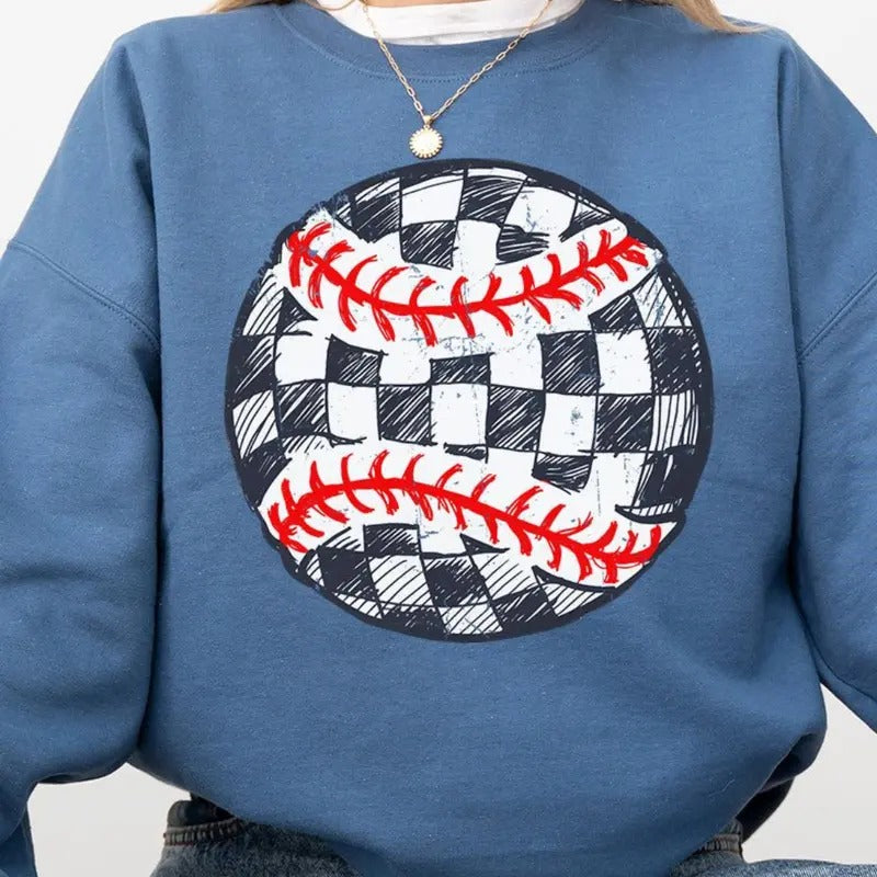 Checkereboard Pitch Instead Heavy-Weight Crew Sweatshirt Fleece Spandex Unisex Womenswear T-Shirts, Hoodie | HypeCrazeTee.com