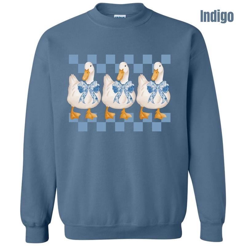 Checkered Coquette Goose Sweatshirt 'NLB' T-Shirts, Hoodie | HypeCrazeTee.com