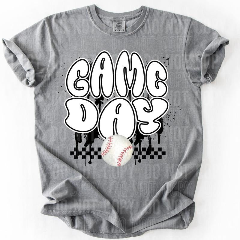 Checkered Game Day Baseball DTF Transfers - THIS IS NOT A SHIRT Hoodie, Sweatshirt | HypeCrazeTee.com