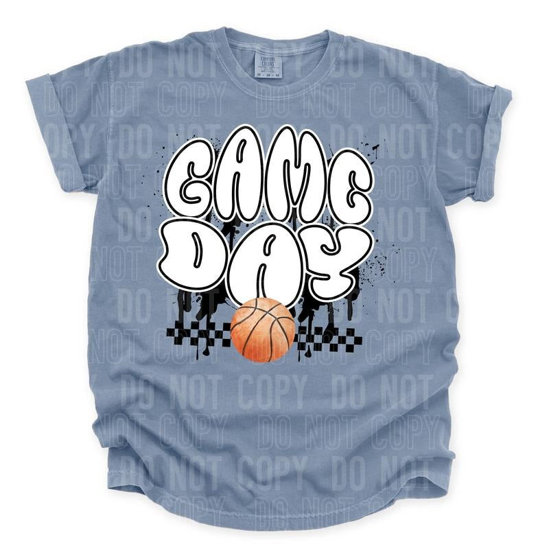 Checkered Game Day Basketball DTF Transfers - THIS IS NOT A SHIRT Hoodie, Sweatshirt | HypeCrazeTee.com