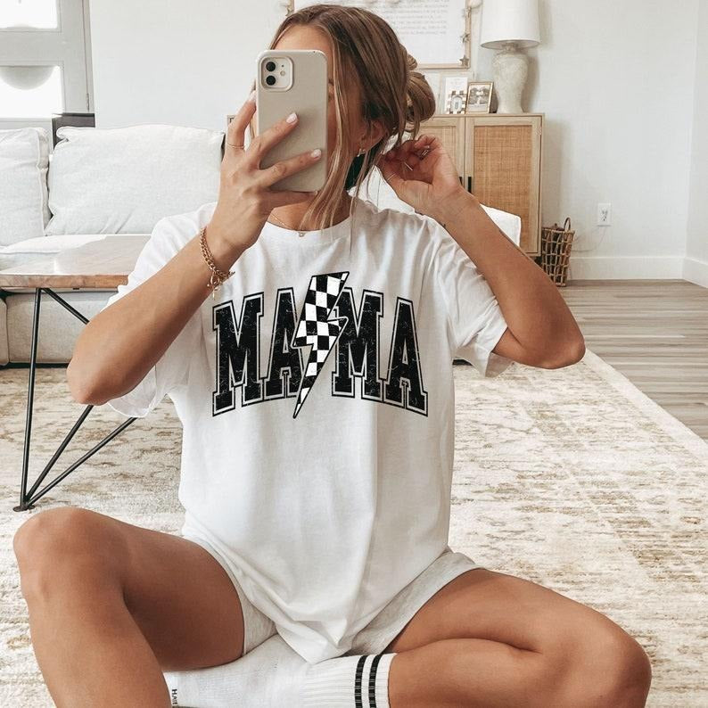 Checkered Mama Shirt, Christmas Gift Moms, Mom Tee, Trendy Mama Shirt, Mama Tshirt, Shirts for Moms Hoodie, Sweatshirt