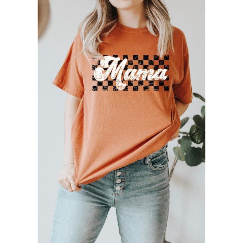 Checkered Mama Shirt Retro Mama Shirt Mother? Day Mom Life Shirt T-Shirts, Hoodie, Sweatshirt