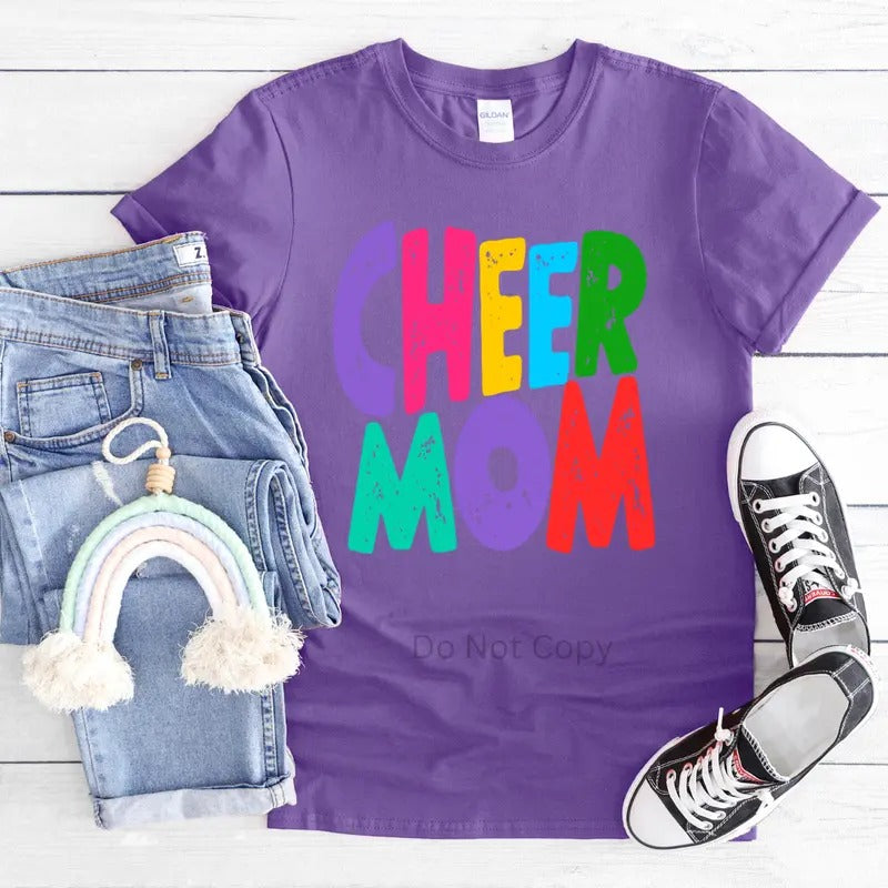 Cheer Mom DTF Transfer ONLY -This is NOT a T Shirt Hoodie, Sweatshirt | HypeCrazeTee.com
