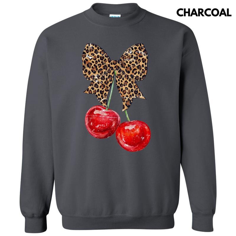 Cheetah Bow Cherries Sweatshirt 'NLB' T-Shirts, Hoodie | HypeCrazeTee.com