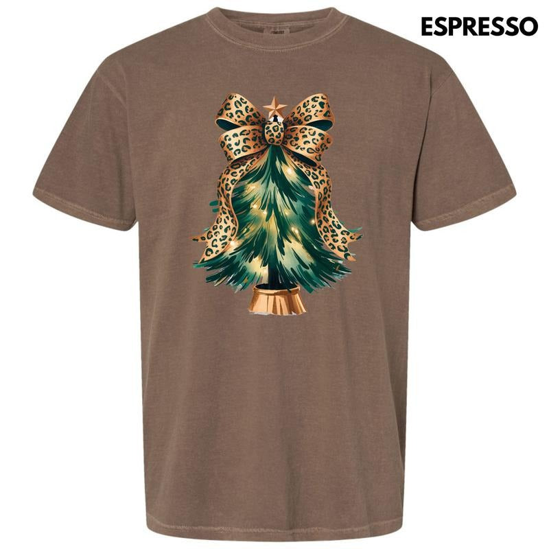 Cheetah Bow Christmas Tree T-Shirt 'NLB' Hoodie, Sweatshirt | HypeCrazeTee.com