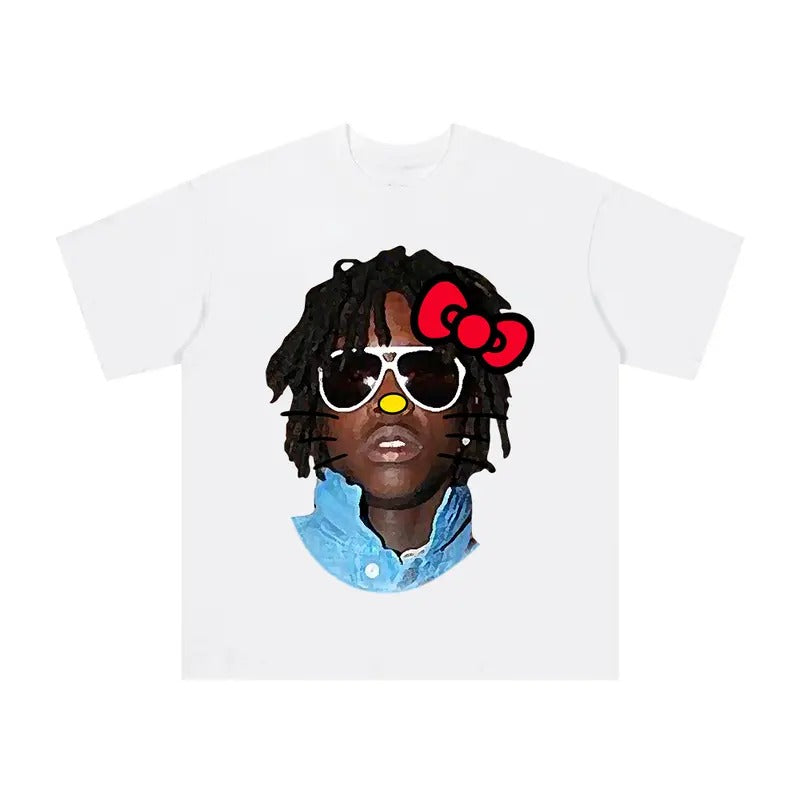 Cheif Keefff Red Kitty Graphic Big Face Shirt Hoodie, Sweatshirt | HypeCrazeTee.com