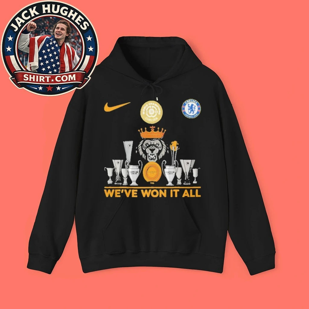 Chelsea Fc We’ve Won It All Trophy Collection Black Shirt
