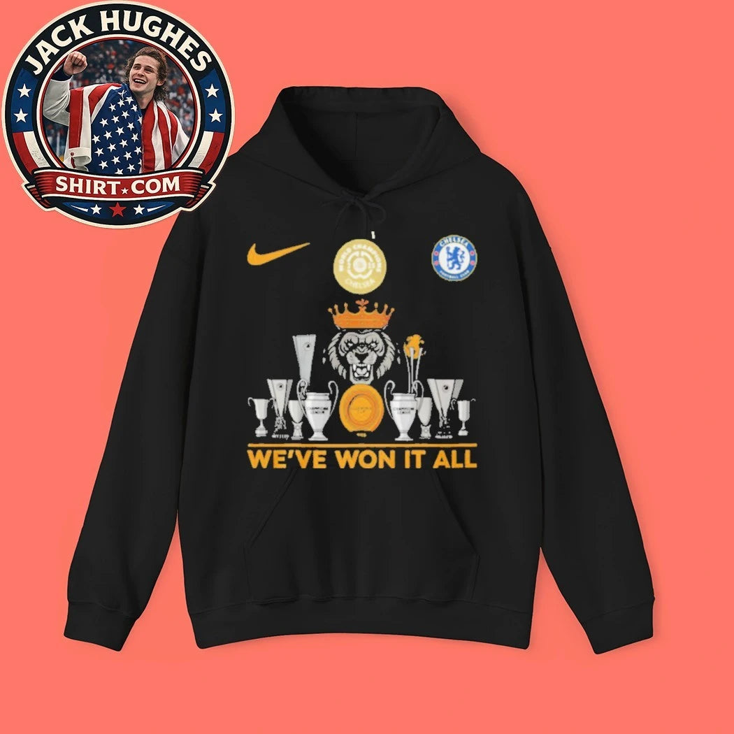 Chelsea Fc We’ve Won It All Trophy Collection Black Shirt