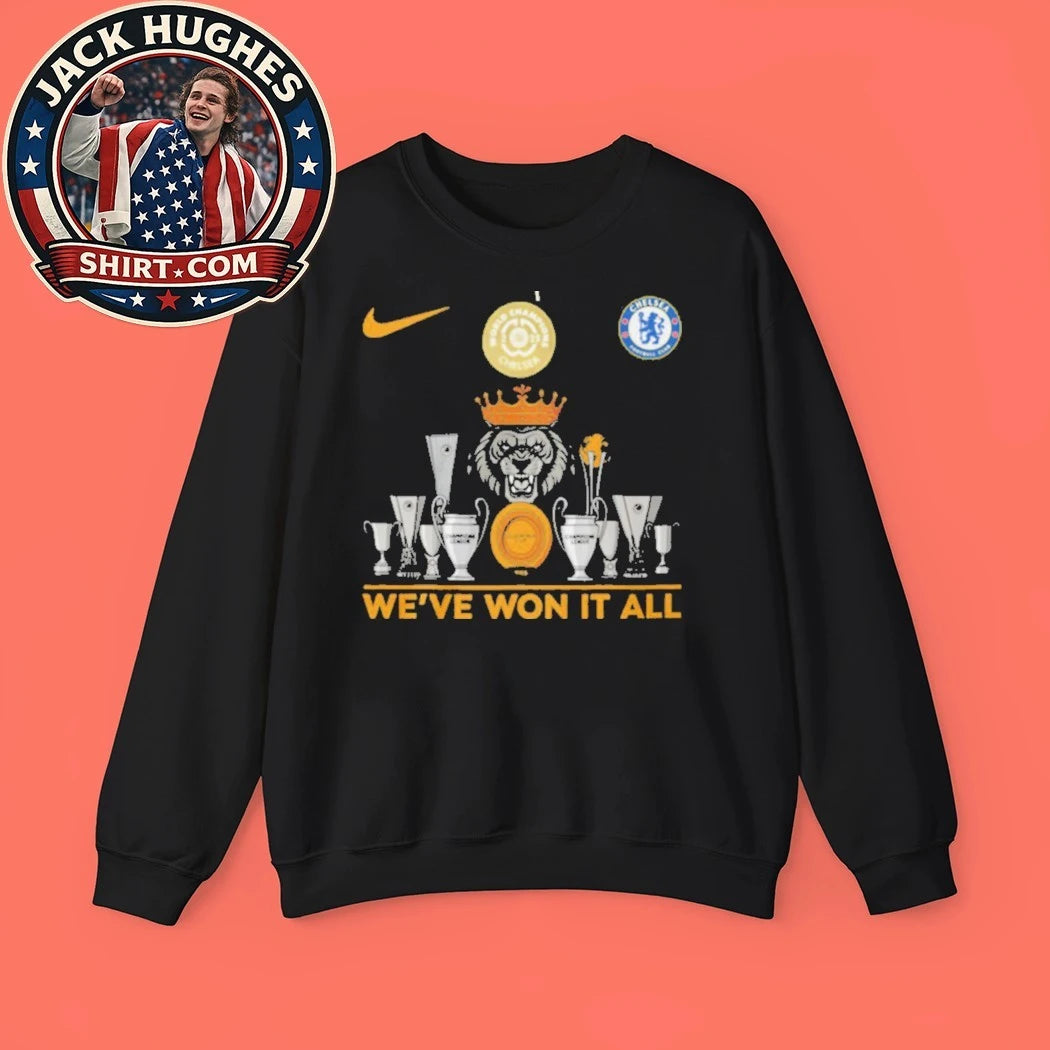 Chelsea Fc We’ve Won It All Trophy Collection Black Shirt