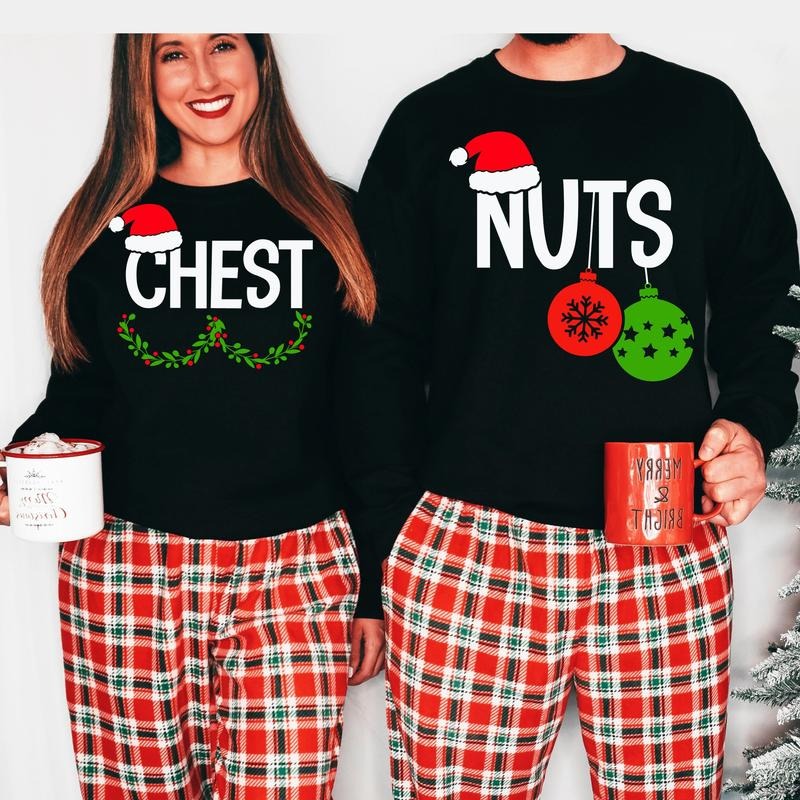 Chest Nuts Couples Shirts Family Couple Long Sleeve Shirt T-Shirts, Hoodie, Sweatshirt