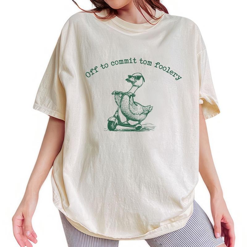 ChicCotton Off To Commit Tom Foolery Comfort Colors Shirt, Funny Goose Tomfoolery T-shirt,  Meme Silliest Goose Graphic...