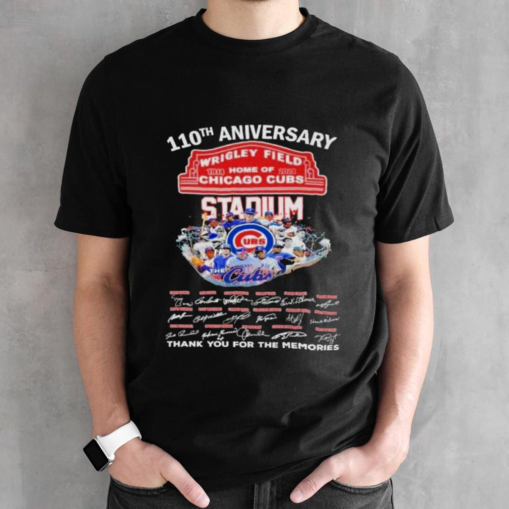 Chicago Cubs Wrigley Field 110th Anniversary Thank You For The Memories T Shirt