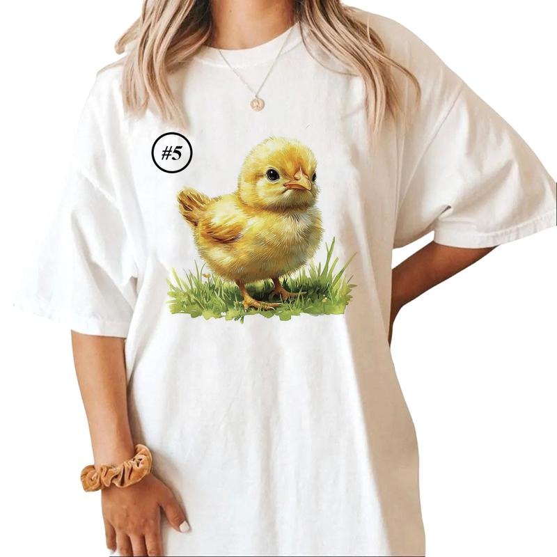 Chicken Cute Watercolor Unisex T-shirt Sweatshirt Hoodie Design all Little Chicken Sweet Farm Animal 1 | HypeCrazeTee.com