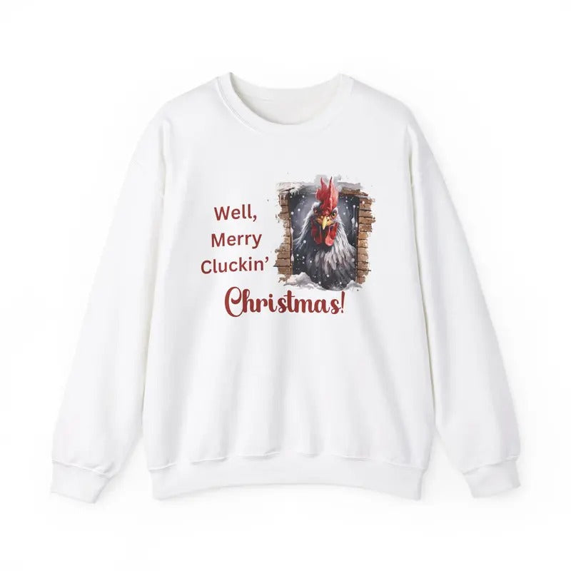 Chicken Shirt, Chicken Sweatshirt, Funny Chicken Sweatshirt, Merry Cluckin Shirt, Chicken Mama Gift, Chicken Mama...