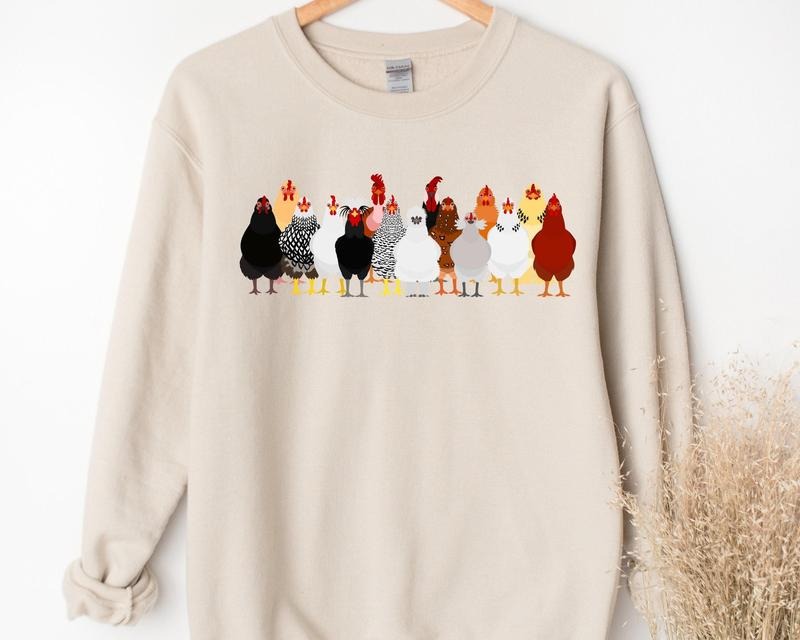 Chicken Sweatshirt, Women Chicken Sweatshirt, Love Chicken Sweater, Chicken Shirt, Farm Animal Sweatshirt, Funny Farmer...