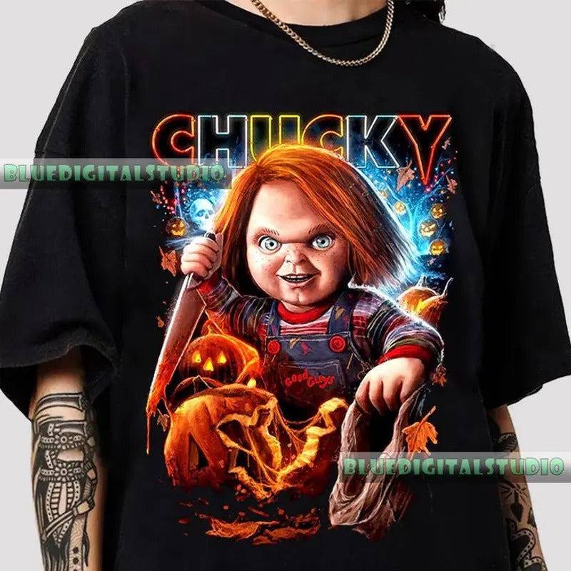 Child's Play T-Shirt, Horror Movie Poster T Shirt, Gift for Her, Gift for Him, Horror Movie Fan Shirt, Chucky Horror...