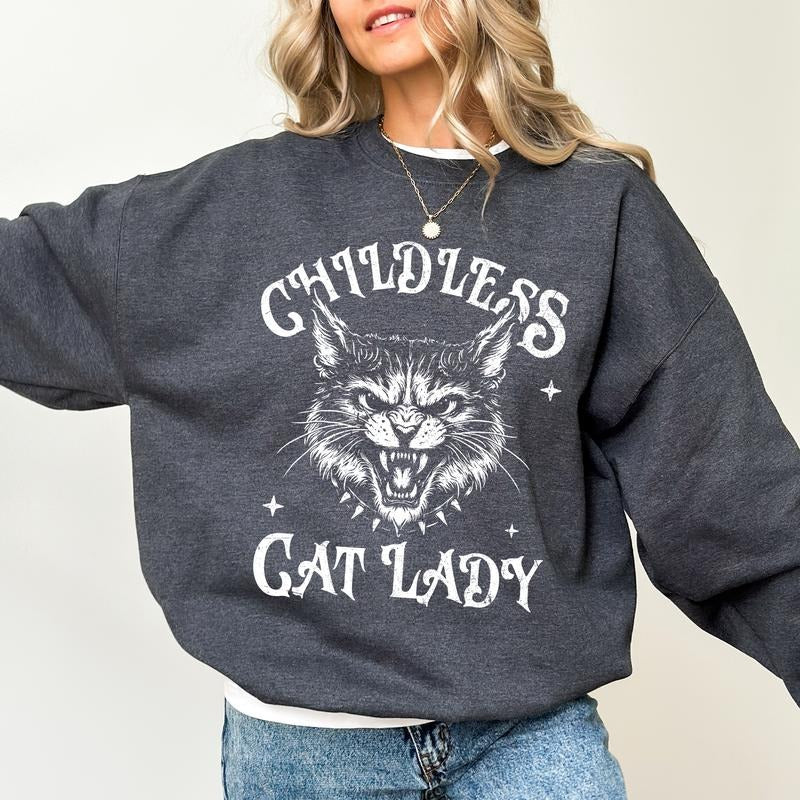 Childless Cat Ladies Sweatshirt, Crewneck for Cat Mom, Reproductive Rights Shirt, Crazy Cat Mama Shirt, Women's Rights,...