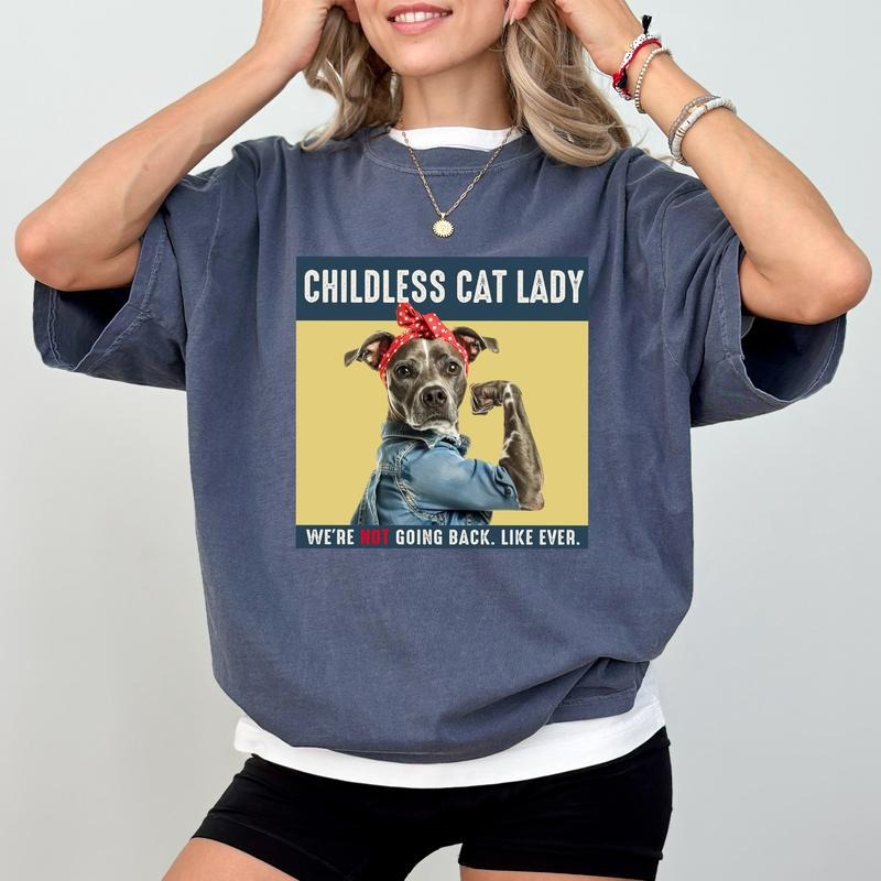 Childless Dog Shirt Childless Dog Tops Dog Mom Feminism Shirt Power Printed Childfree Choice Shirt Comfy Fabric Tops Cotton Fabric Relaxed Fit T-Shirts, Hoodie, Sweatshirt