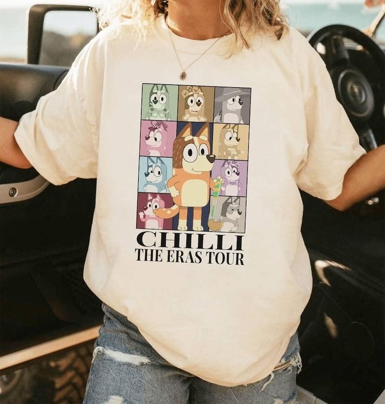 Chilli Heeler Shirt | Bluey Eras Tour Shirt | Bluey Birthday Party | Bluey Character Shirt, Bluey Heeler Family Shirt,...