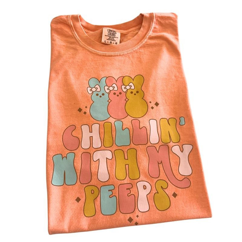 Chilling With My Peeps Comfort Colors T-Shirt Hoodie, Sweatshirt | HypeCrazeTee.com
