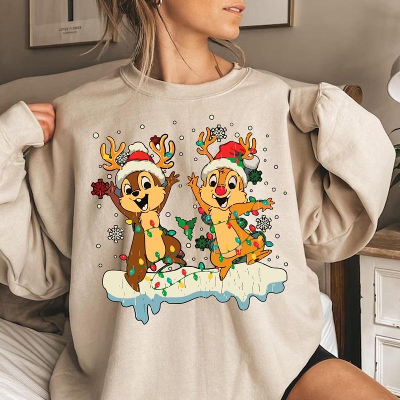 Chip And Dale Christmas Shirt, Animal Christmas Sweatshirt, Magic Kingdom Bestie T-Shirt, Chip Dale Party Shirt, Magic...