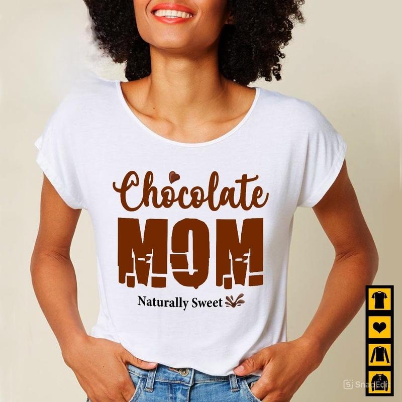 Chocolate Mom Natural Sweet T-shirt, Black Women Tee, Black Girl Magic, Black Mom Shirt, Mama Gift, Mother's Day Gift...