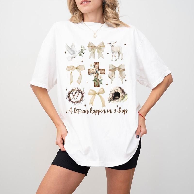 Christian Easter Shirt, A Lot Can Happen in 3 Days Tee, Resurrection Faith Graphic Shirt, Religious Easter Outfit for...