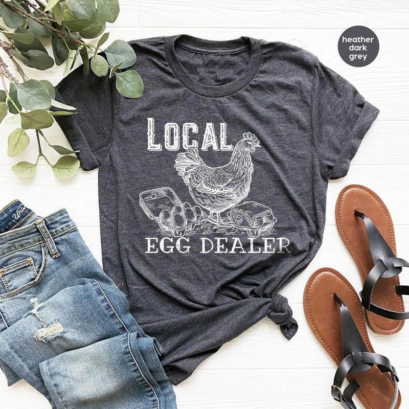 Christian Easter Shirts Local Egg Dealer Happy Easter Retro Chicken Shirt Farm T-Shirts, Hoodie, Sweatshirt