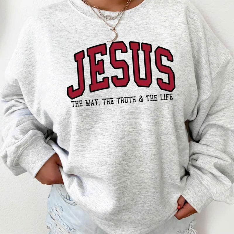 Christian Sweatshirt Jesus Sweatshirt Faith Sweatshirt Trendy Crewneck Love Like Jesus Pray Sweater Gift Idea Bible Verse...